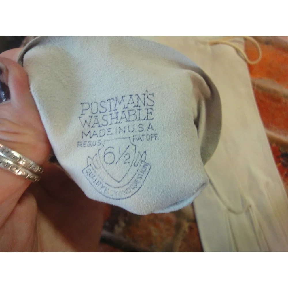 vintage Postmans washable 6.5 glovers guild 34 leather feel womens gloves button